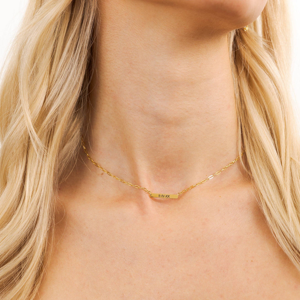 Waterproof Gold Mini Bar Paperclip Chain