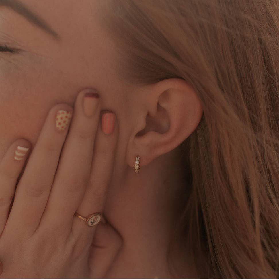Mauve Stella Hoops