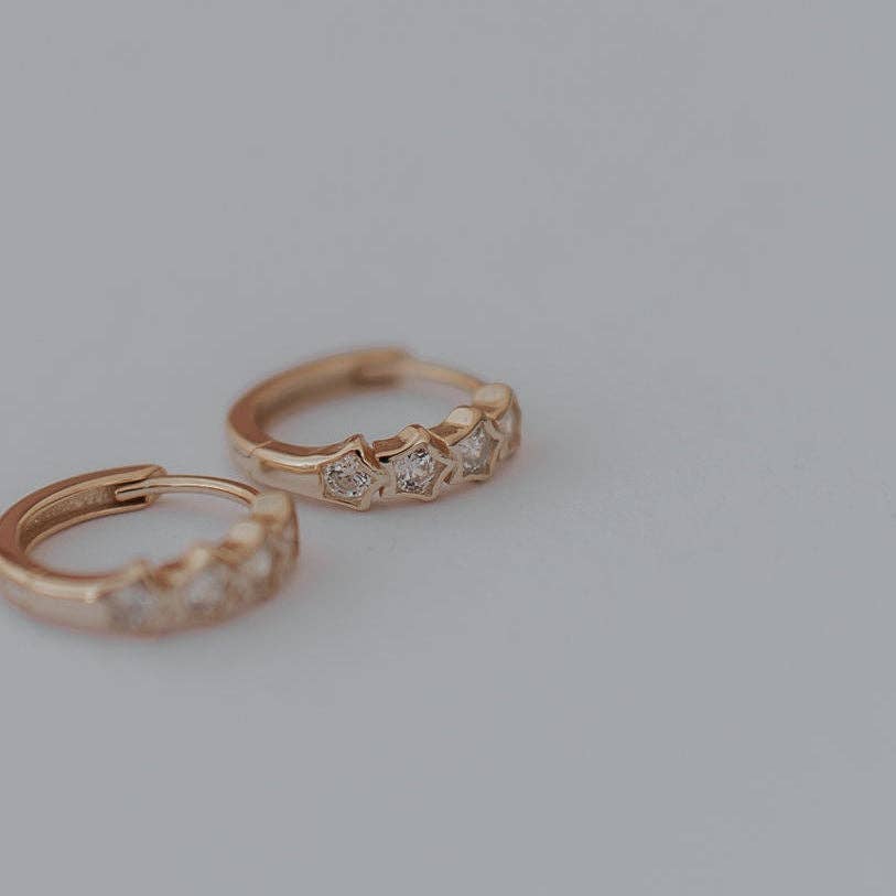 Mauve Stella Hoops
