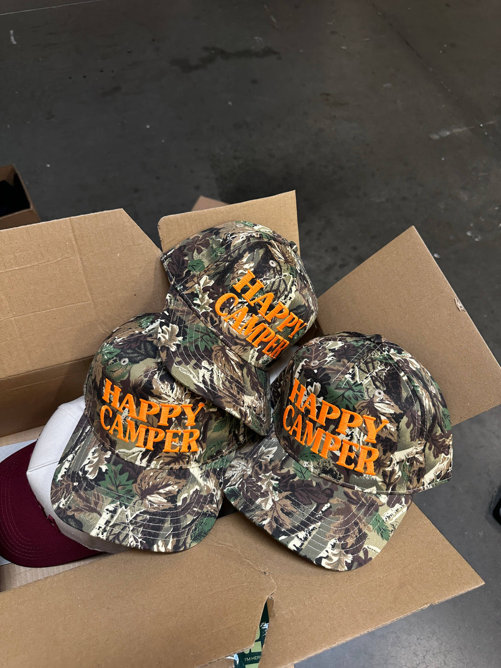 Happy Camper Camo Hat