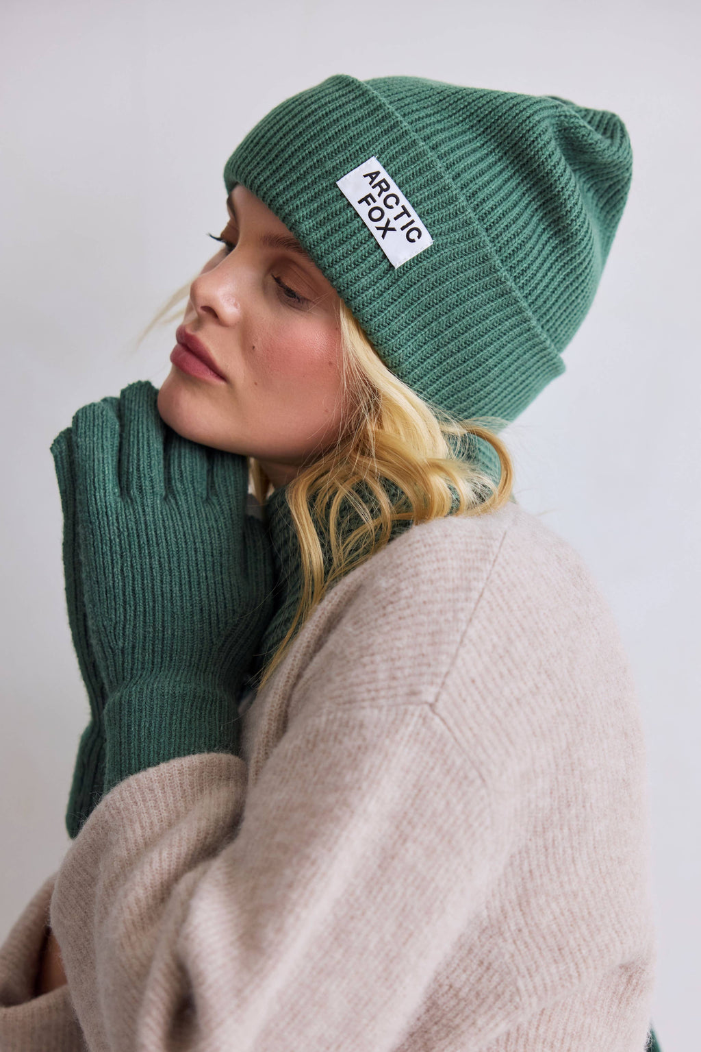 Recycled Bottle Beanie - Forest Fern
