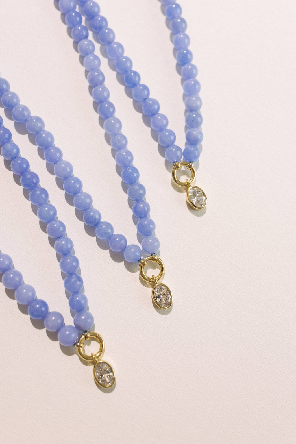 Sophie Beaded Crystal Necklace - Blue